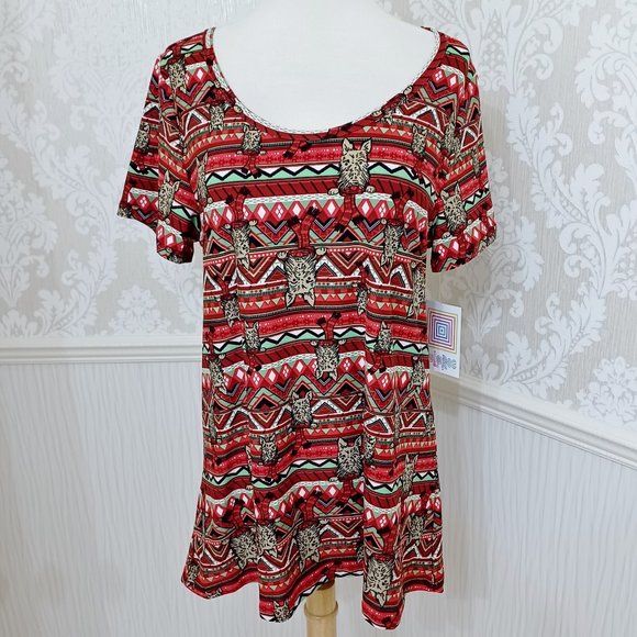 NWT LuLaRoe Christmas Scottie Dog Scottish Terrier Classic T-Shirt Size Medium - Picture 1 of 5